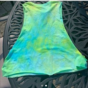 Tank top green blue crop size S